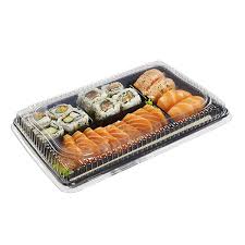 Env Sushi Base Negra-Tapa Clear 8x5x2